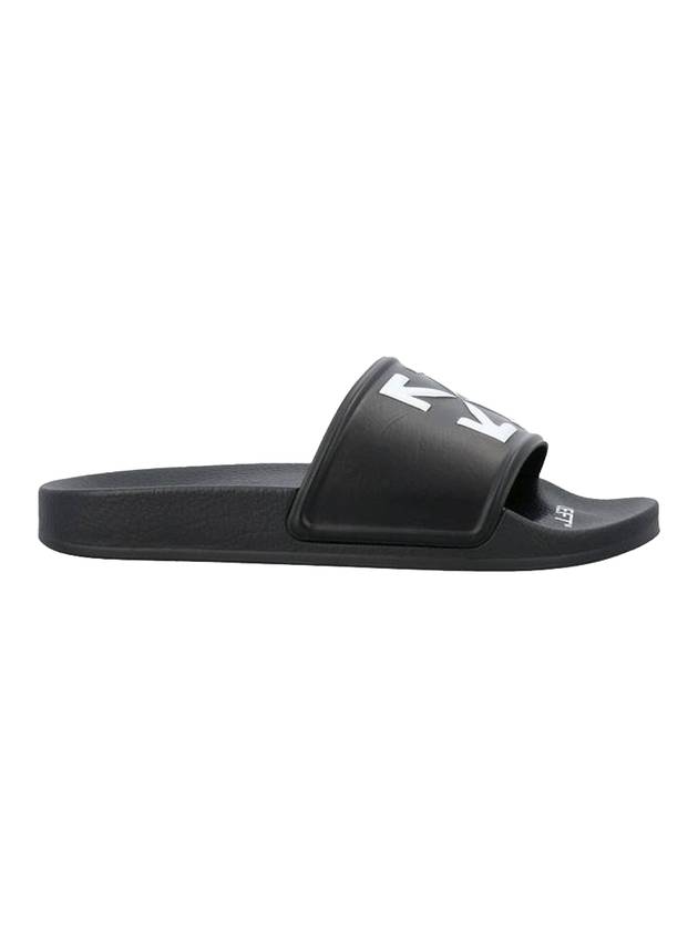 Arrow Logo Print Slippers Black - OFF WHITE - BALAAN 1