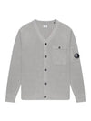 Lens Detail Cotton Cardigan Grey - CP COMPANY - BALAAN 2