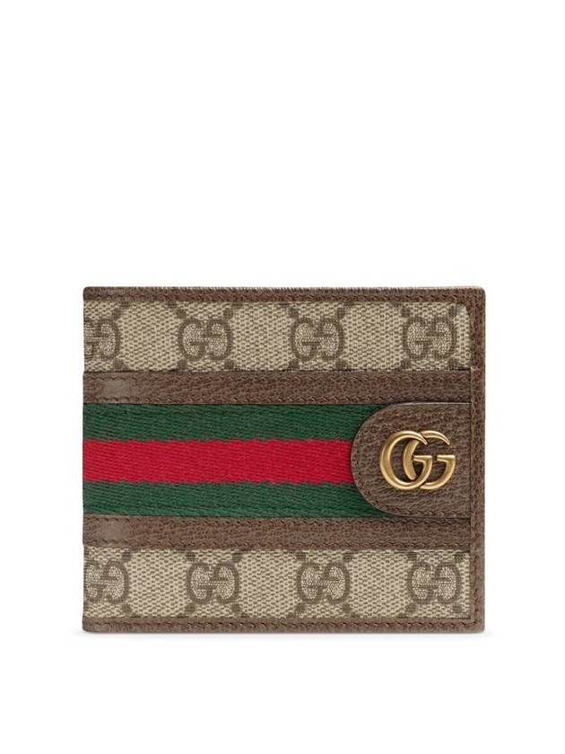 Ophidia GG Half Wallet Beige Ebony - GUCCI - BALAAN 2