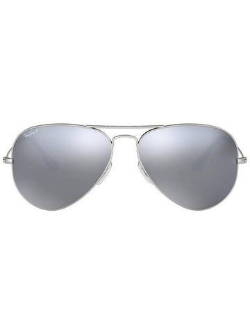 Aviator Dark Gray Mirror Polarized Sunglasses Silver - RAY-BAN - BALAAN 1