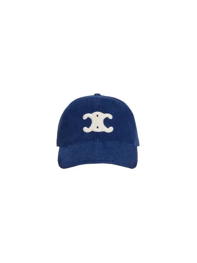 CELINE Triomphe Baseball Cap Blue 2AUT6013Y 07BF - CELINE - BALAAN