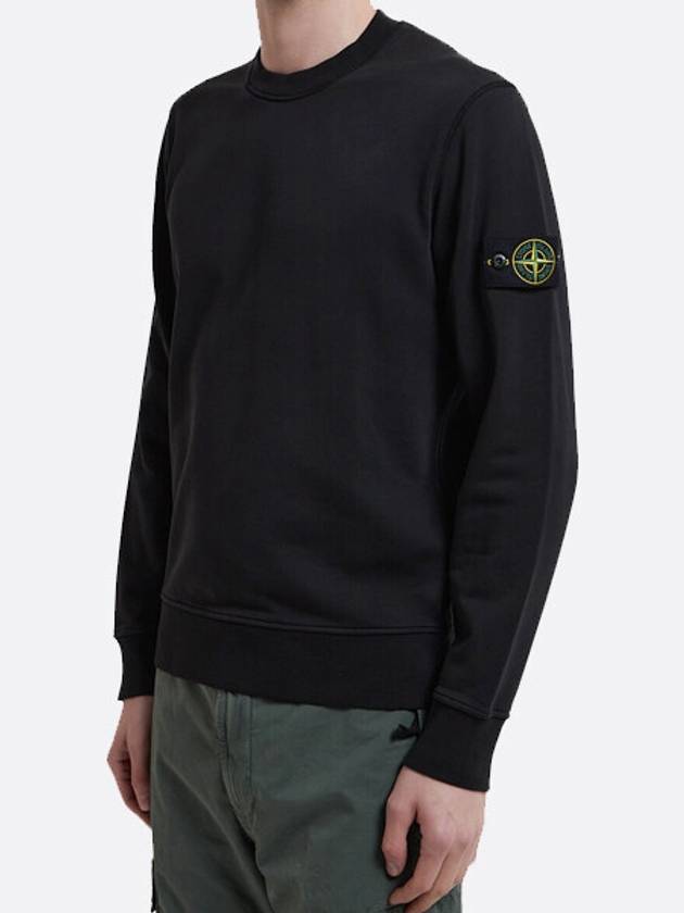 Compass Patch Cotton Sweatshirt Black - STONE ISLAND - BALAAN 4