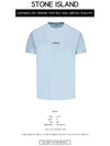 Marble Back Logo Short Sleeve T-Shirt Light Sky - STONE ISLAND - BALAAN 3