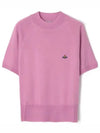 Embroidery ORB Logo Wool Knit Top Pink - VIVIENNE WESTWOOD - BALAAN 2