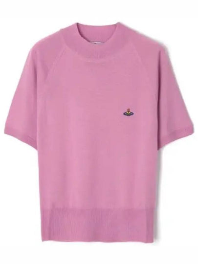 Embroidery ORB Logo Wool Knit Top Pink - VIVIENNE WESTWOOD - BALAAN 2