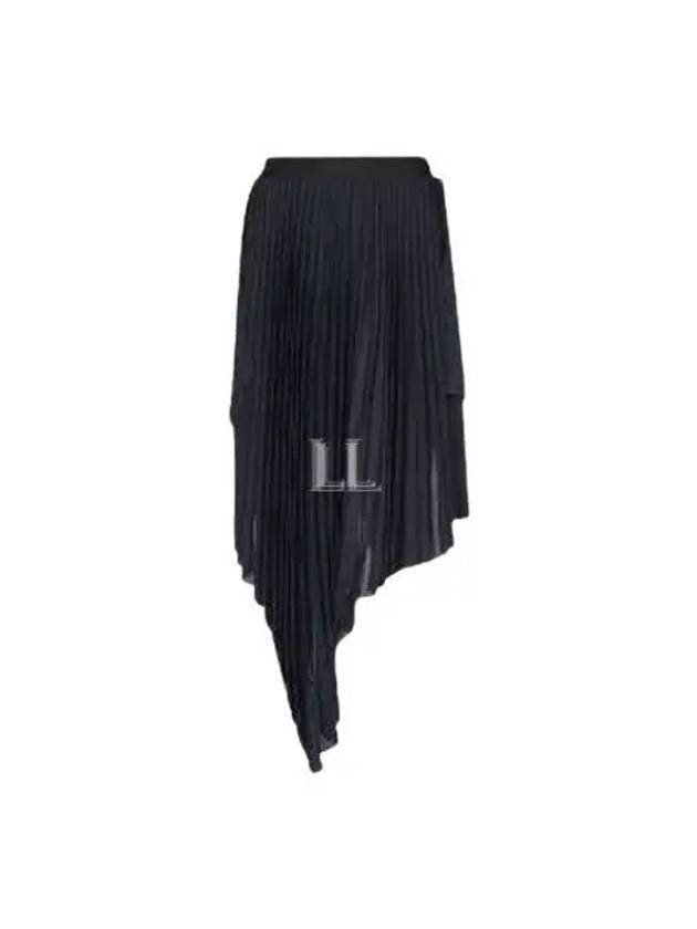 Pleated Unbalanced Skirt Black - GIVENCHY - BALAAN 2