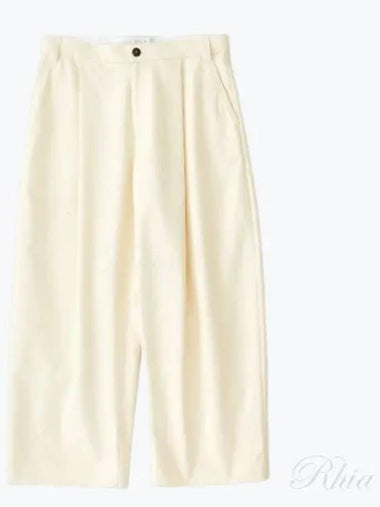 24 Sorte SNM Peached Cotton Twill Cream 351 Pants - STUDIO NICHOLSON - BALAAN 1