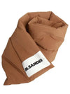 Logo Quilted Padded Down Muffler Brown - JIL SANDER - BALAAN 3