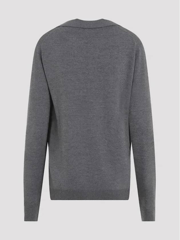 Extra Fine Wool Polo Shirt Grey - GUCCI - BALAAN 3