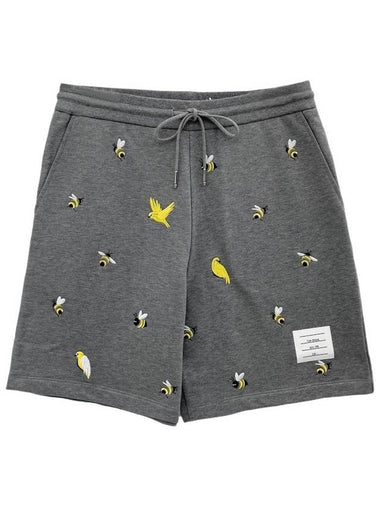 Bird & B Embroidered Short Pants MJQ162E 035 - THOM BROWNE - BALAAN 1