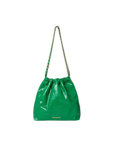 Muffy Chain Leather Shoulder Bag Green - RHEEMIN - BALAAN 1