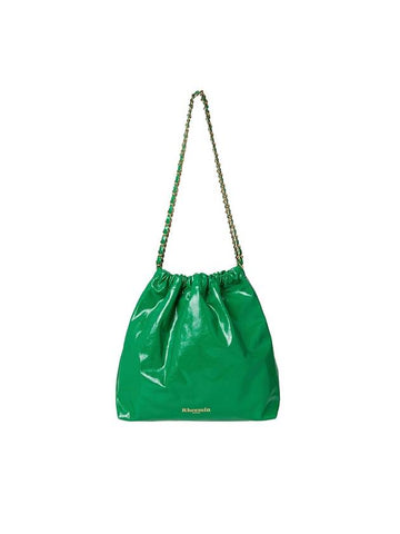 Muffy Chain Leather Shoulder Bag Green - RHEEMIN - BALAAN 1