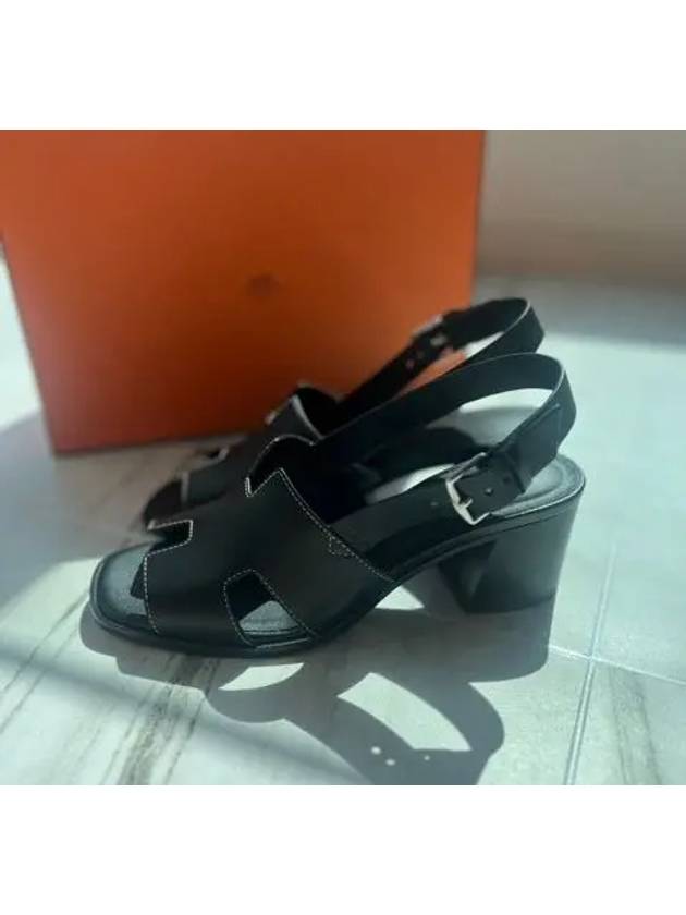 37 5 women s h logo shape oran oasis elbe sandals - HERMES - BALAAN 5