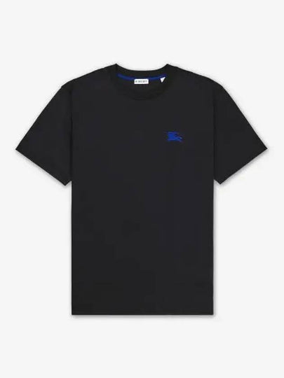 EKD Embroidered Cotton Short Sleeve T-Shirt Black - BURBERRY - BALAAN 2