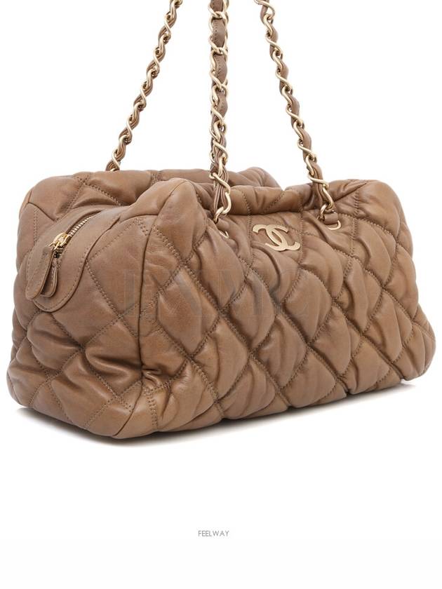 Limited bubble quilt chain shoulder bag A35615 brown gold plated - CHANEL - BALAAN 3