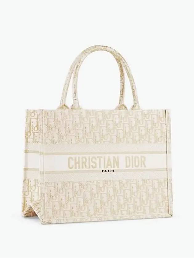 Oblique Medium Book Tote Bag White - DIOR - BALAAN 3