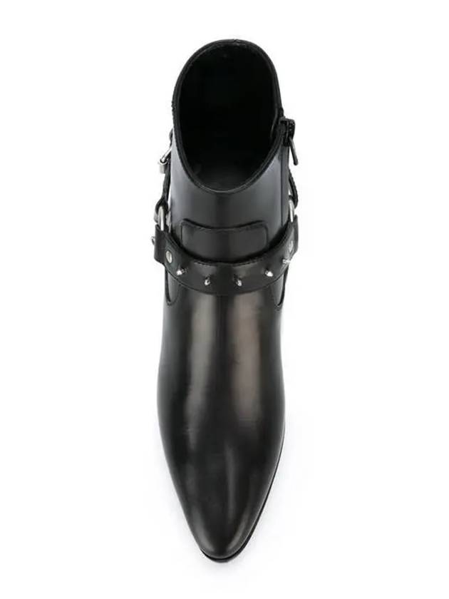 Wyatt Studded Harness Chelsea Boots Black - SAINT LAURENT - BALAAN 8