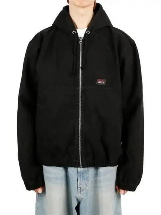 115757 C 0001 BLACK Unlined Canvas Work Jacket 270106 - STUSSY - BALAAN 1