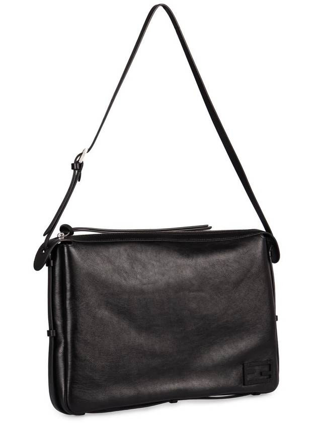 Simply Large Leather Shoulder Bag Black - FENDI - BALAAN 4