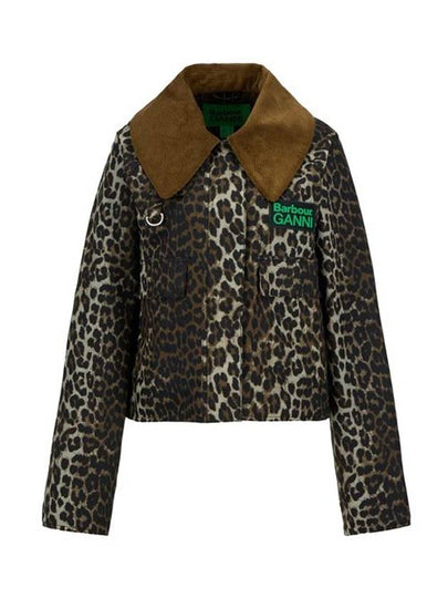 Ganni Leopard Print Waxed Jacket - BARBOUR - BALAAN 2