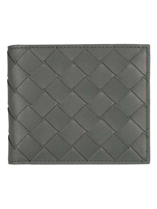 Intrecciato Leather Half Wallet Grey - BOTTEGA VENETA - BALAAN 2