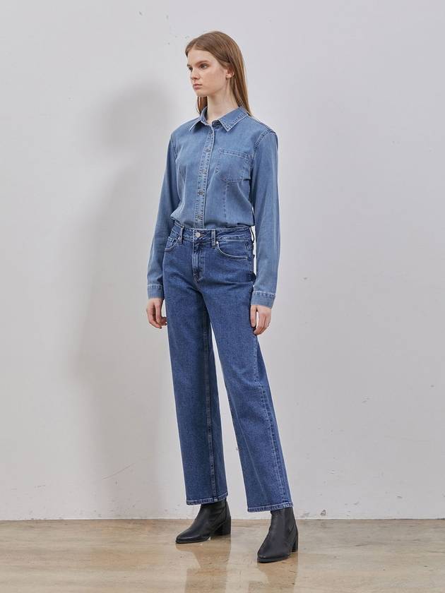 Denim Basic One Pocket Shirt Blue - RYUL+WAI: - BALAAN 3