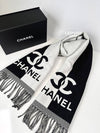 CC logo lettering wool muffler black AAA255 - CHANEL - BALAAN 7