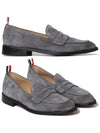 Men's Varsity Suede Loafers Grey - THOM BROWNE - BALAAN 2