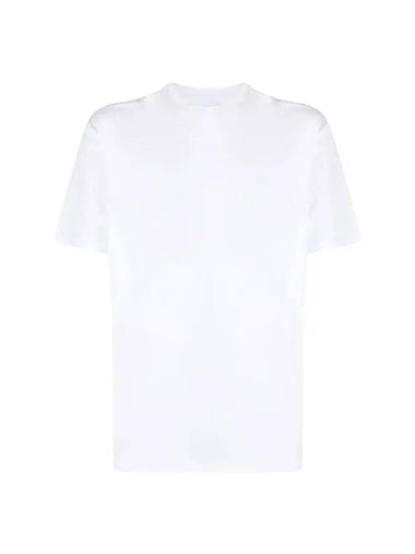 Stripes Six Print Cotton Short Sleeve T-Shirt White - STONE ISLAND - BALAAN 1