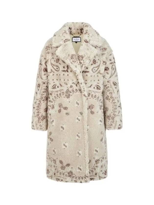 Women's Paisley Shearling Long Coat Beige 271885 - PHILIPP PLEIN - BALAAN 1