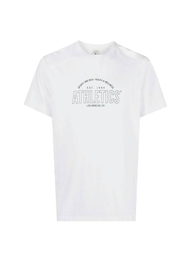 Athletics Print Cotton Short Sleeve T-Shirt White - SPORTY & RICH - BALAAN 2