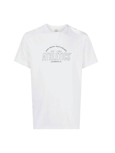 Athletics Print Cotton Short Sleeve T-Shirt White - SPORTY & RICH - BALAAN 1