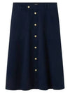 Jamie Mid Waist Cotton A-Line Skirt Dark Navy - A.P.C. - BALAAN 2