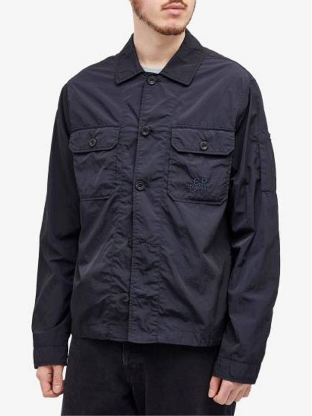 Chrome R Pocket Over Long Sleeve Shirt Navy - CP COMPANY - BALAAN 3