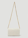 Monogram Matelasse Chain Shoulder Bag White - SAINT LAURENT - BALAAN 6