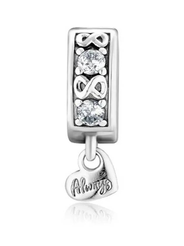 Family Always Pave Clip Bracelet Charm Silver - PANDORA - BALAAN 4