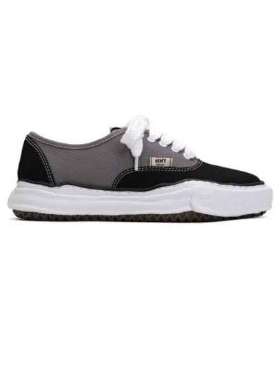 Baker OG Sole Bicolor Canvas Low-Top Sneakers Black Grey - MIHARA YASUHIRO - BALAAN 2