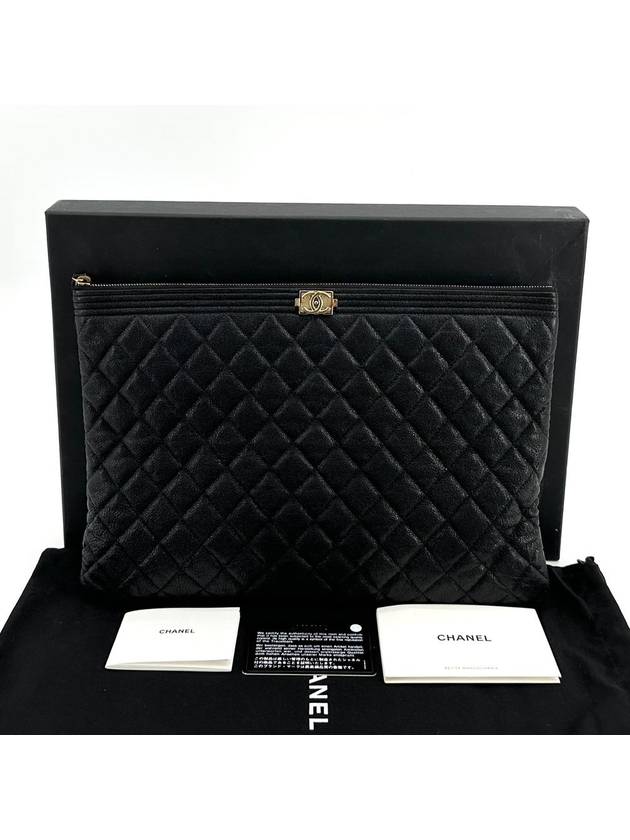 Caviar gold boy clutch large - CHANEL - BALAAN 1