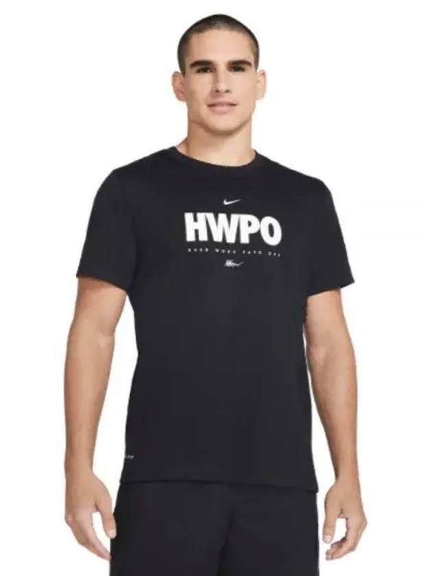 Dri-Fit HWPO Print Short Sleeve T-Shirt Black - NIKE - BALAAN 2