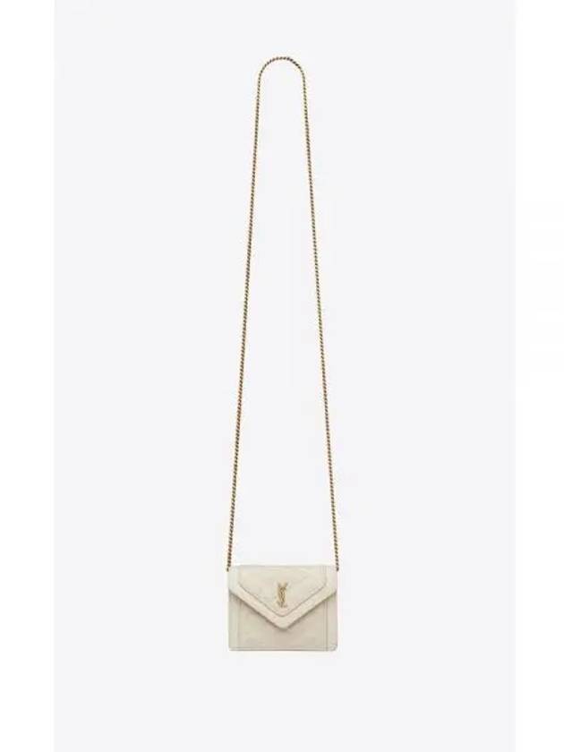 Women's Micro Gabi Lambskin Cross Bag White - SAINT LAURENT - BALAAN 2