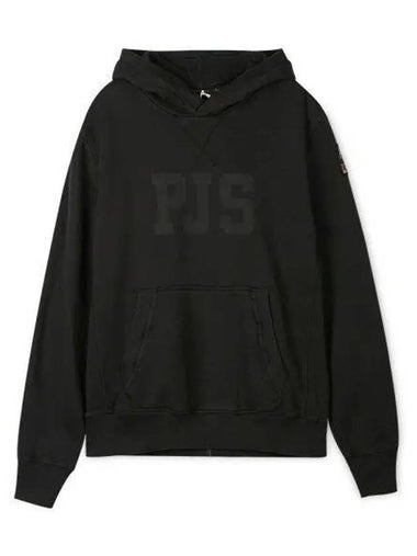 Men s Logo Patch Black Hoodie PMFLECF10 541 1156026 - PARAJUMPERS - BALAAN 1