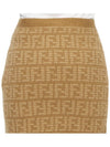 Cashmere H-Line Skirt Brown - FENDI - BALAAN 7