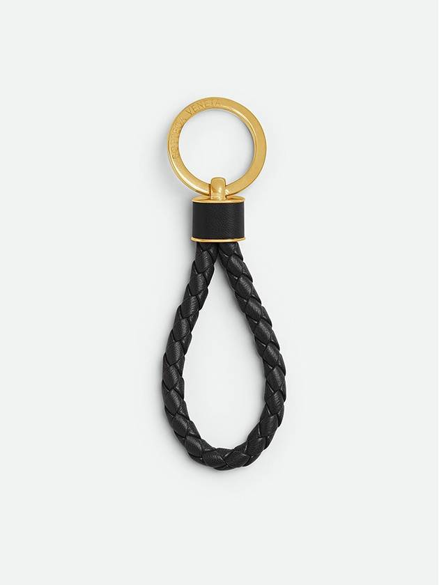 Intrecciato Lambskin Key Holder Black - BOTTEGA VENETA - BALAAN 2