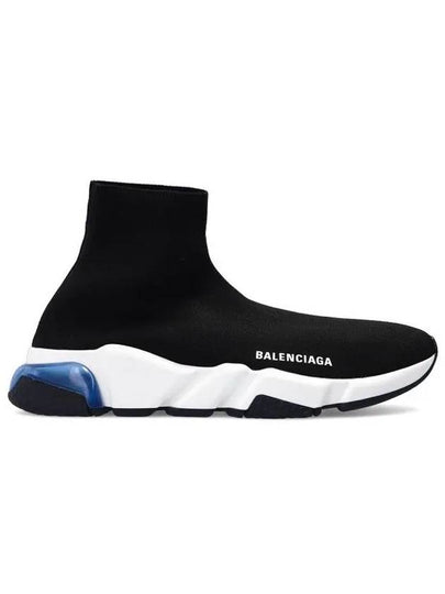 Speed Trainer Clear Sole High Top Sneakers  Blue Black - BALENCIAGA - BALAAN 2