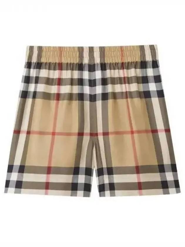 Check Print Shorts Beige - BURBERRY - BALAAN 2