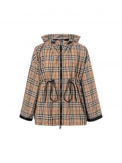 Logo Tape Vintage Check Hooded Jacket Archive Beige - BURBERRY - BALAAN 2