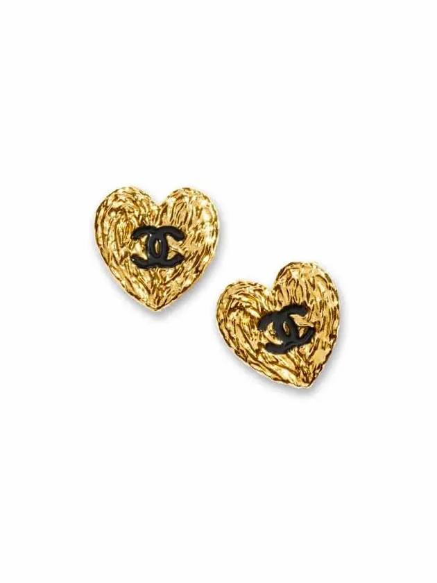 Heart CC Logo Earrings ABC948 - CHANEL - BALAAN 1