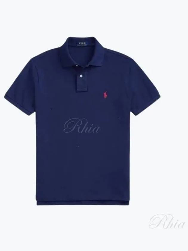 Embroidery Red Pony Short Sleeve Polo Shirt Blue - POLO RALPH LAUREN - BALAAN 2