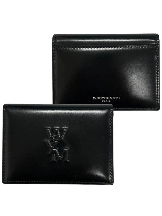 Mirror Leather Card Case Black Wallet W243SL01642B - WOOYOUNGMI - BALAAN 1