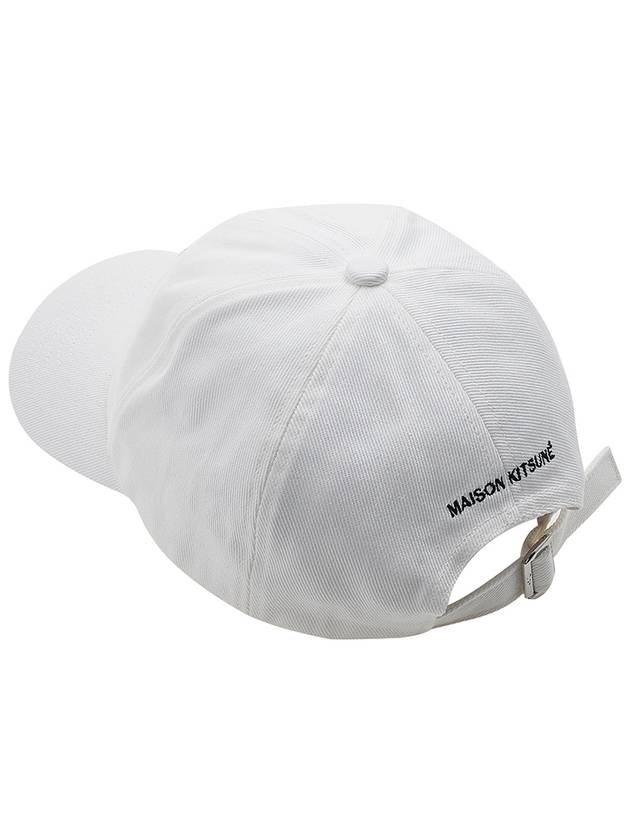 Maison Kitsune Foxhead Logo Baseball Cap LM06103WW0087 WH - MAISON KITSUNE - BALAAN 3